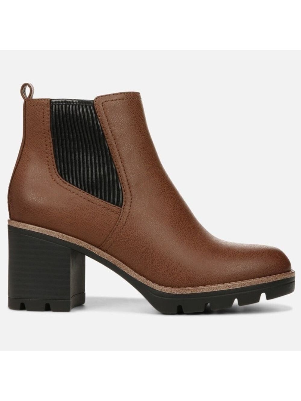 Naturalizer Madalynn Gore Water Repellent Lug Sole Block Heel Ankle Boot 10W